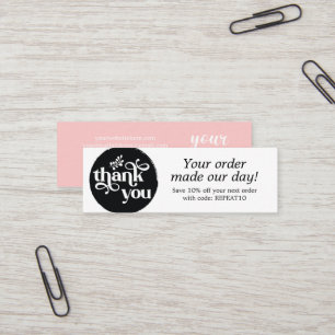 Modern  Personalized Order Circle Thank You Card