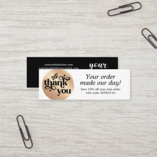 Modern Personalized Order Circle Thank You Card