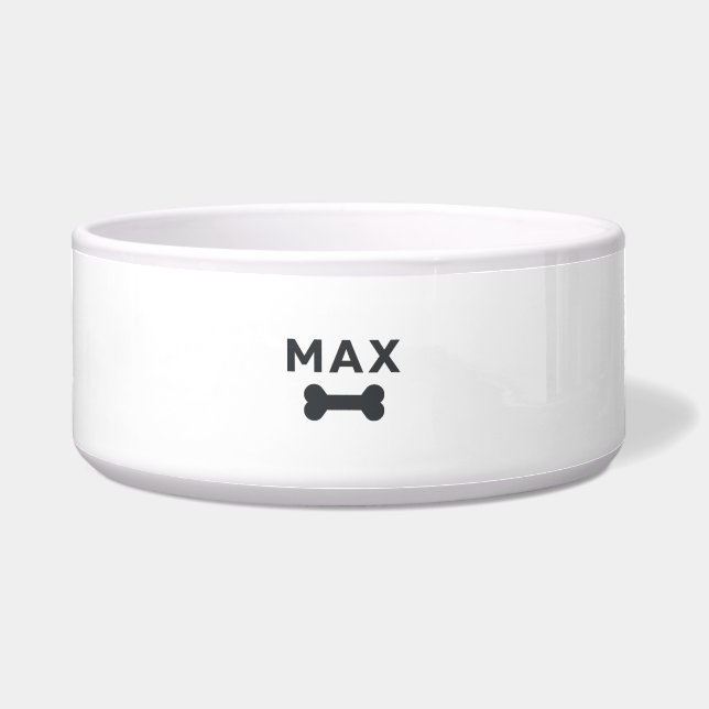 Modern Personalized Pet Bowl (Front)
