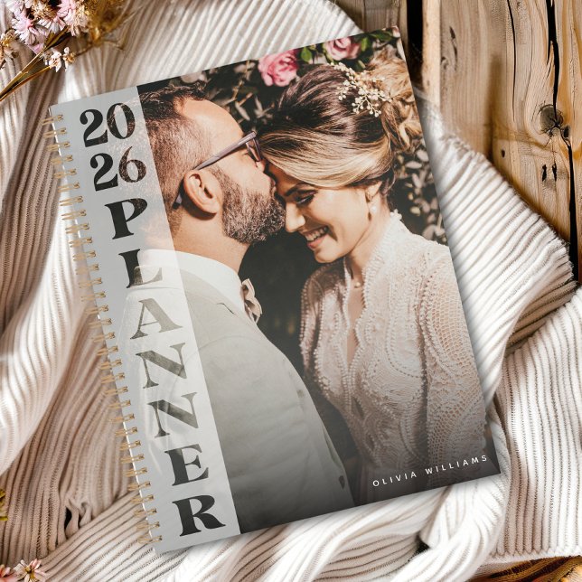 Modern Personalized Photo 2026 | White Overlay  Planner (Creator Uploaded)