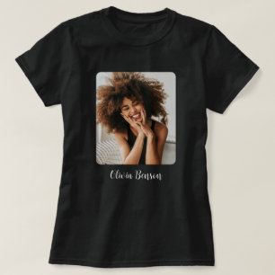 Modern Personalized Photo and Name Create your own T-Shirt