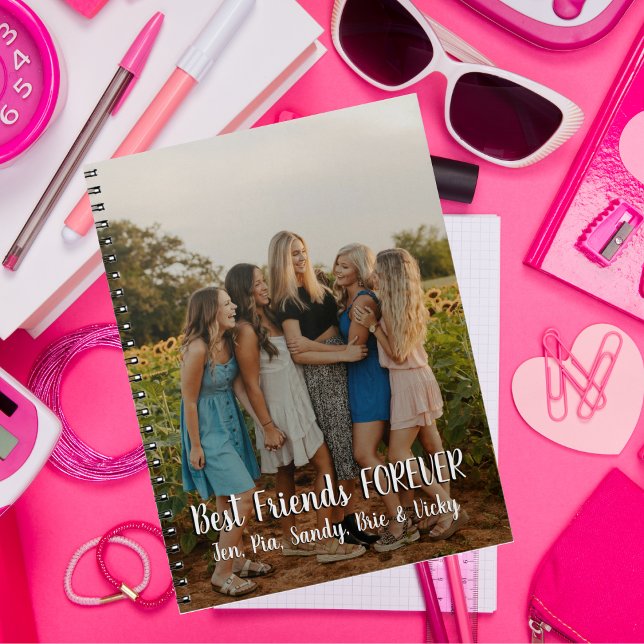 Modern Personalized Photo Best Friends Forever Notebook (Creator Uploaded)