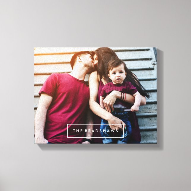 Modern Personalized Photo Canvas Print (Front)