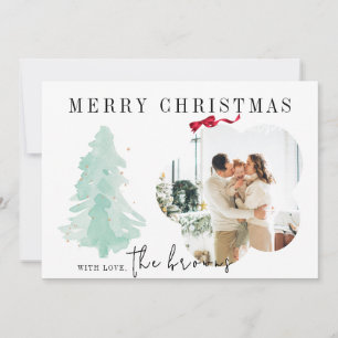 Modern Personalized photo Christmas card