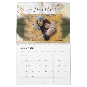 Modern Personalized Photo ,Christmas & new year Calendar