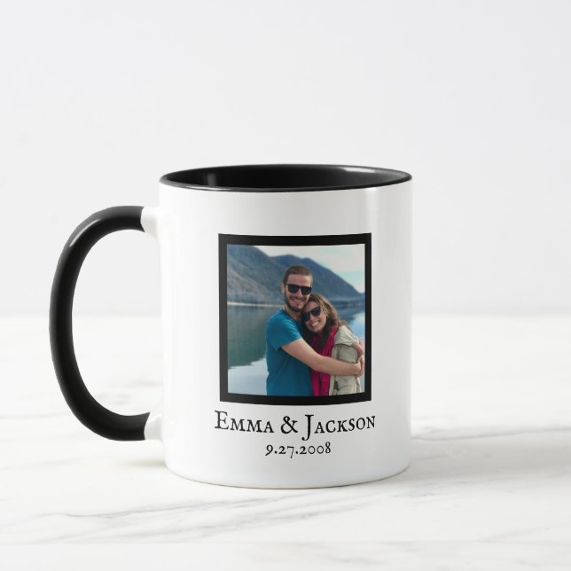 Modern Personalized Photo Coffee Mug (Left)