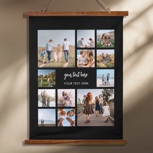 Modern Personalized Photo Collage Hanging Tapestry (Creator Uploaded)