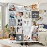 Modern Personalized Photo Collage Keepsake Fleece Blanket<br><div class="desc">It's time to give your loved ones something extra special, something that's truly unique and that they'll never forget. Show them how much you care with the Personalized Gift Fleecy Blanket. This blanket is perfect for snuggling up on those long winter nights, or simply to display in any room of...</div>