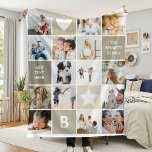 Modern Personalized Photo Collage Keepsake Fleece Blanket<br><div class="desc">It's time to give your loved ones something extra special, something that's truly unique and that they'll never forget. Show them how much you care with the Personalized Gift Fleecy Blanket. This blanket is perfect for snuggling up on those long winter nights, or simply to display in any room of...</div>