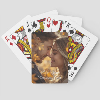 Modern Personalized Photo & Custom Text Playing Cards