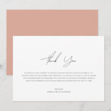 Modern Personalized Photo Flat Thank You Card
