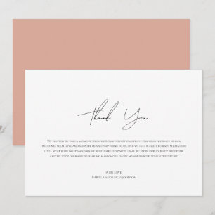 Modern Personalized Photo Flat Thank You Card
