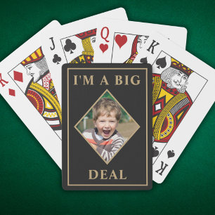 Modern Personalized Photo Keepsake I'm A Big Deal Playing Cards