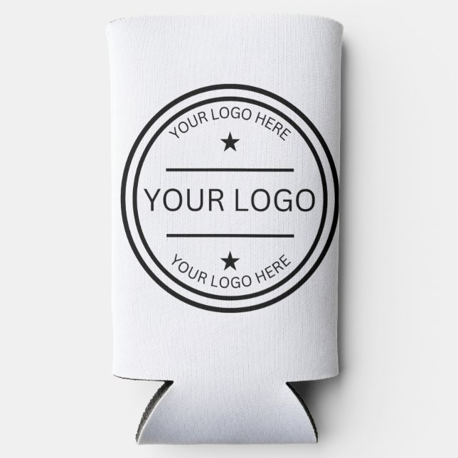 Modern Personalized Photo Logo wedding favour Gift Seltzer Can Cooler (Front)