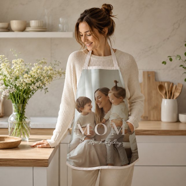 Modern Personalized Photo MOM Apron (Creator Uploaded)
