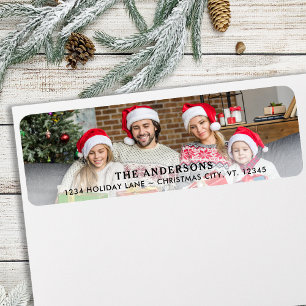 Modern Personalized Photo Return Address