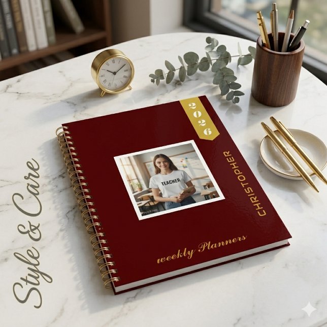 Modern Personalized Photo Text Stylish Planner (Modern Personalized Photo Text Stylish Planner)