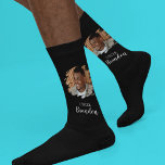 Modern Personalized Photo Uncle Socks<br><div class="desc">Fun personalized socks! Featuring a scratched effect photo,  'UNCLE',  and your name. This minimal design makes the perfect gift for graduations,  birthdays and christmas. Easy to personalize and you can change the font style,  size and colour by clicking on the link after personalizing.</div>