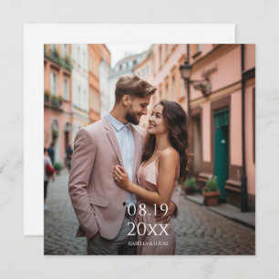 Modern Personalized Photo Wedding Invitation