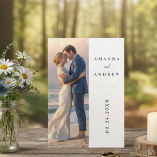Modern Personalized Photo Wedding Invitation
