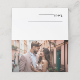 Modern Personalized Photo Wedding  Place Card