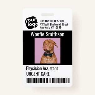    Modern Personalized Physician Assistant ID Card Badge