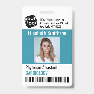    Modern Personalized Physician Assistant ID Card Badge