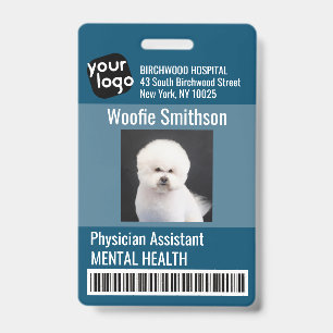   Modern Personalized Physician Assistant ID Card Badge