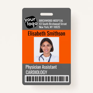    Modern Personalized Physician Assistant ID Card Badge
