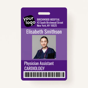    Modern Personalized Physician Assistant ID Card Badge