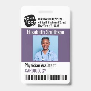 Modern Personalized Physician Assistant ID Card Badge