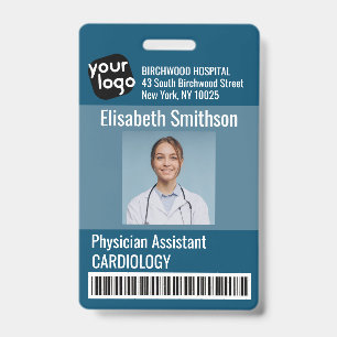    Modern Personalized Physician Assistant ID Card Badge