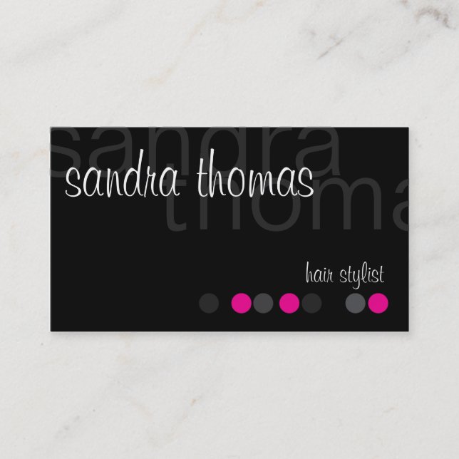 Modern Personalized - Pink Business Card (Front)