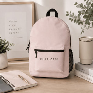 Modern Personalized Pink Name Backpack