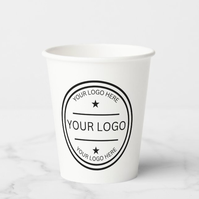 Modern Personalized Plastic Party Promotional  Paper Cups (Front)