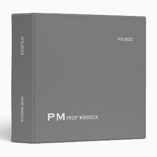 Modern Personalized Projects Professional Binder 