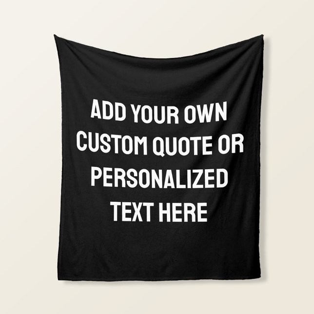 Modern Personalized Quote Fleece Blanket (Creator Uploaded)