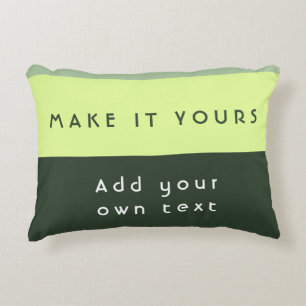 Modern Personalized Quote Print Accent Pillow