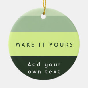 Modern Personalized Quote Print Ceramic Ornament