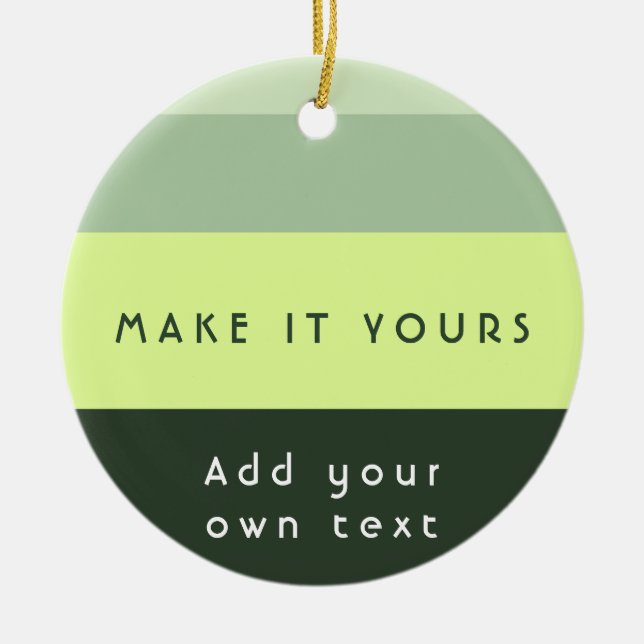 Modern Personalized Quote Print Ceramic Ornament (Front)