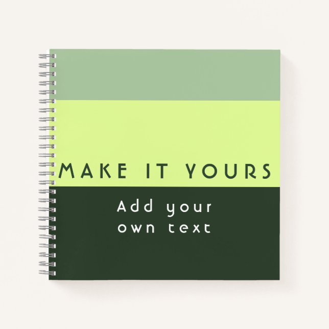 Modern Personalized Quote Print Notebook (Front)