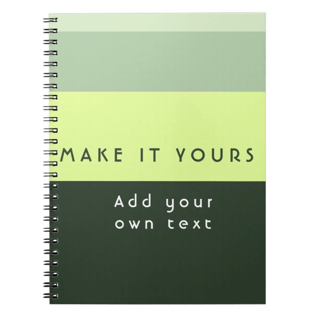 Modern Personalized Quote Print Notebook (Front)