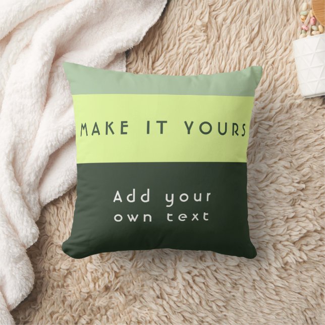 Modern Personalized Quote Print Throw Pillow (Blanket)
