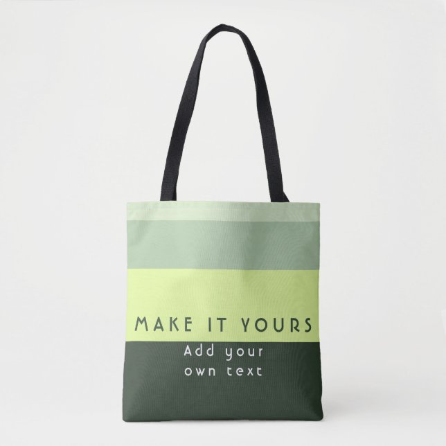 Modern Personalized Quote Print Tote Bag (Front)