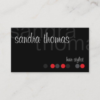 Modern Personalized - Red Business Card