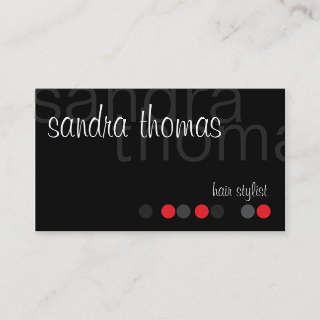 Modern Personalized - Red Business Card (Front)