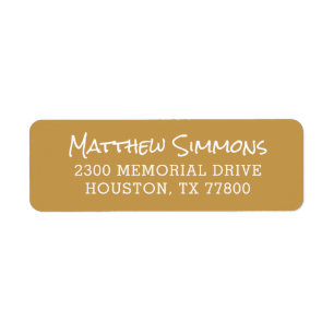 Modern Personalized Return Address