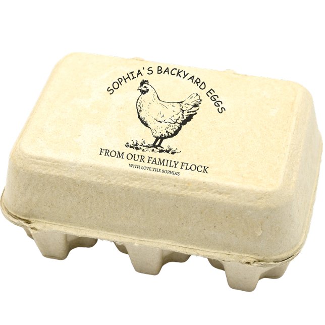 Modern Personalized Rustic Farm Name With Love Rubber Stamp (Customized family farm business name )