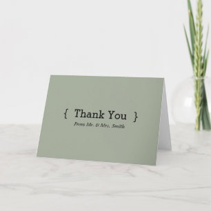 Modern Personalized simple Elegant Thank You Card