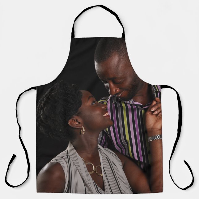 Modern Personalized Simple Photo Apron (Front)